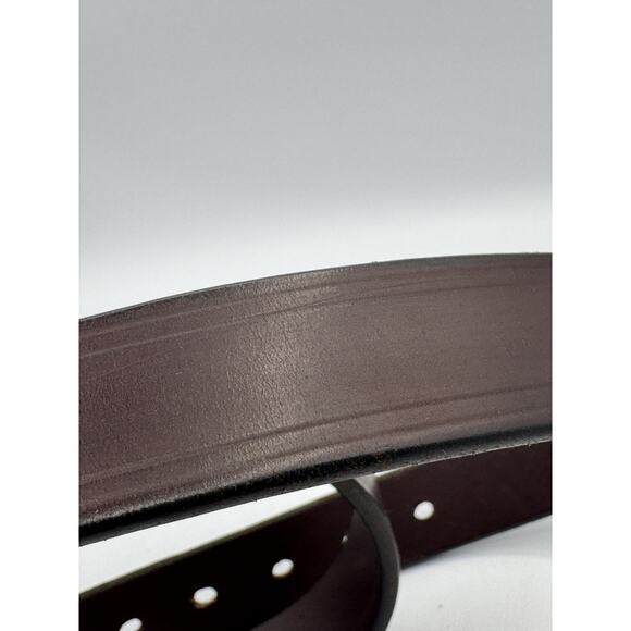 Al Stohlman Leather Belt Womens Size 34 Brown Floral Tooled Silver Buckle 1\